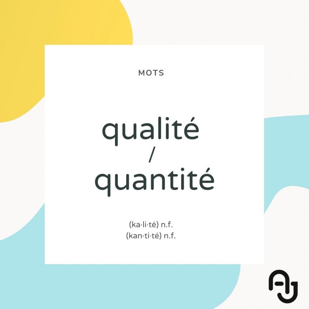 quantité versus qualité